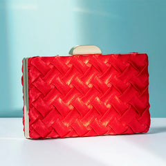 Women Clutches Bag Wedding Party Woven Evening Handbag