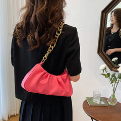 Women Armpit Bag Pink Cloud Bag Female Clutches Evening Bolsa