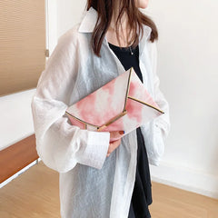 Women Envelope Clutch PU Leather Large Capacity Phone Pouch Party Bag