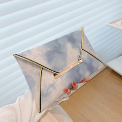 Women Envelope Clutch PU Leather Large Capacity Phone Pouch Party Bag