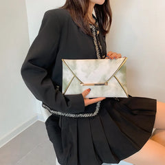 Women Envelope Clutch PU Leather Large Capacity Phone Pouch Party Bag