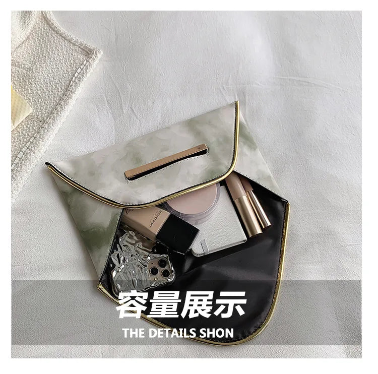 Women Envelope Clutch PU Leather Large Capacity Phone Pouch Party Bag