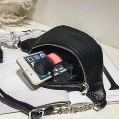 Women Fanny Pack PU Leather Zipper Travel Waist Bag Party Purse Belt Bag