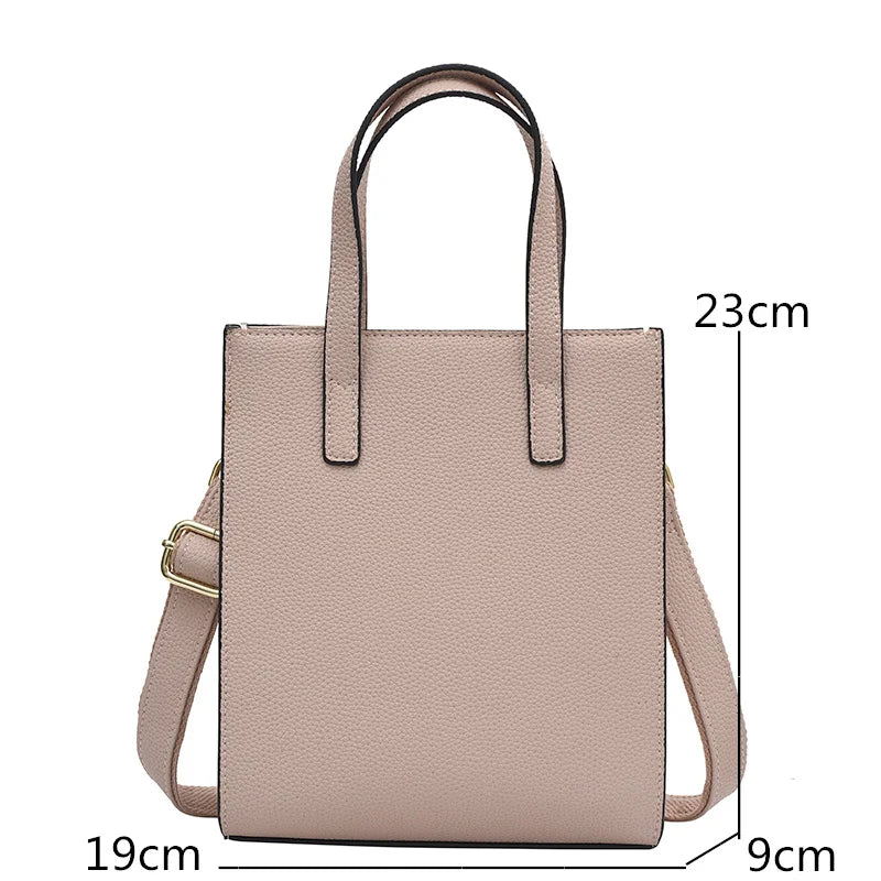 Women Leather Handbags High Female Shoulder Crossbody Bag