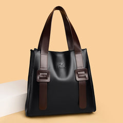 Women Leather Handbag Shoulder Crossbody Bag Large Capacity Tote Bag