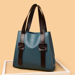 Women Leather Handbag Shoulder Crossbody Bag Large Capacity Tote Bag