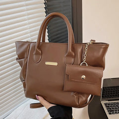 Green Shoulder Bags Messenger Bags Lady Pu Leather Big Totes Bolsas