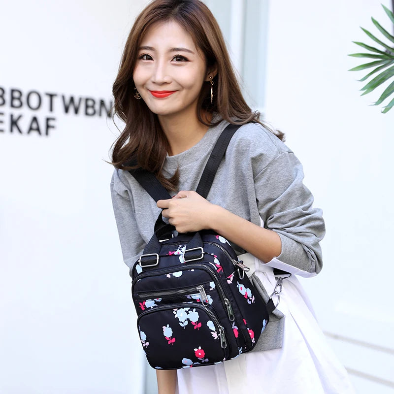 Women Nylon Shoulder Bags Messenger Bag Waterproof Top-handle Ladies Handbag