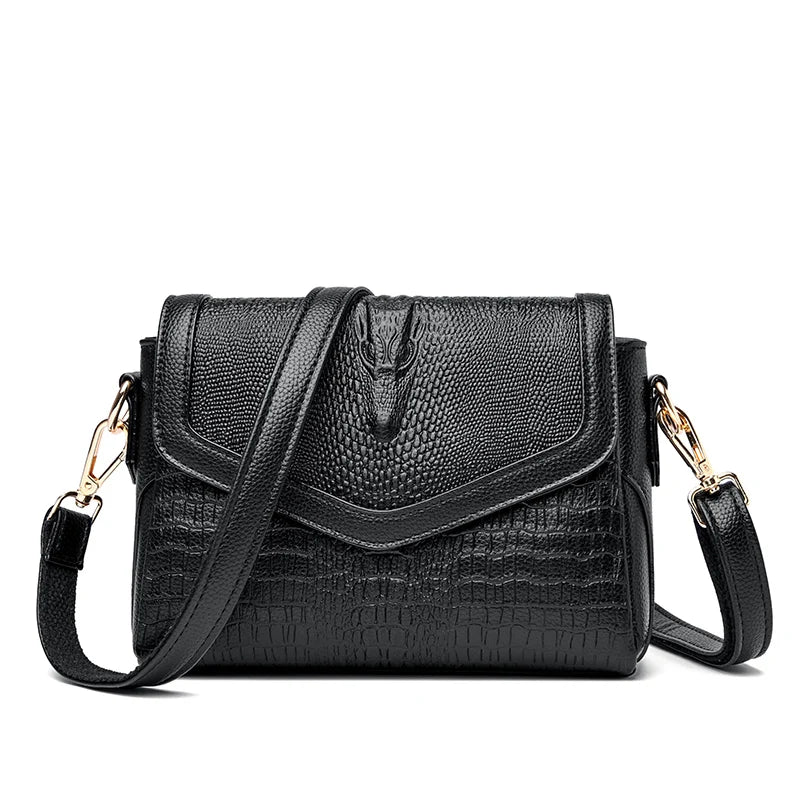 Women Pu Leather Shoulder Messenger Bags High Ladies Handbags Travel Bag Crocodi