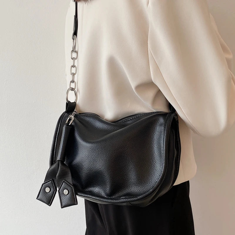 Women Shoulder Bag Soft Pu Leather Texture Crossbody Bags Female All-match