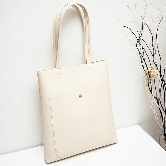 Women Shoulder Bag Soft Leather Handbag High Bucket Female Bag