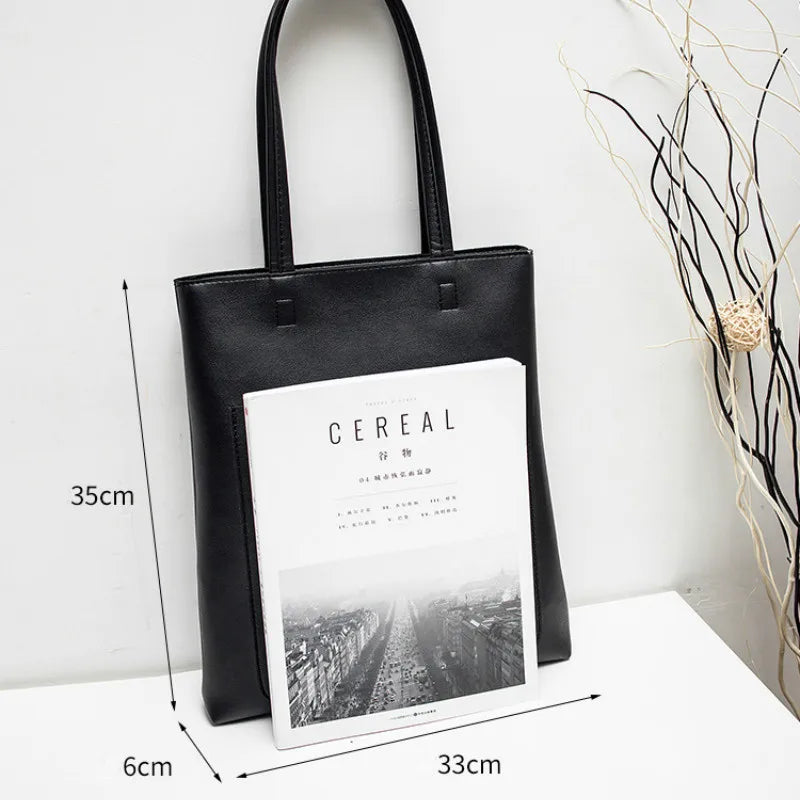 Women Shoulder Bag Soft Leather Handbag High Bucket Female Bag