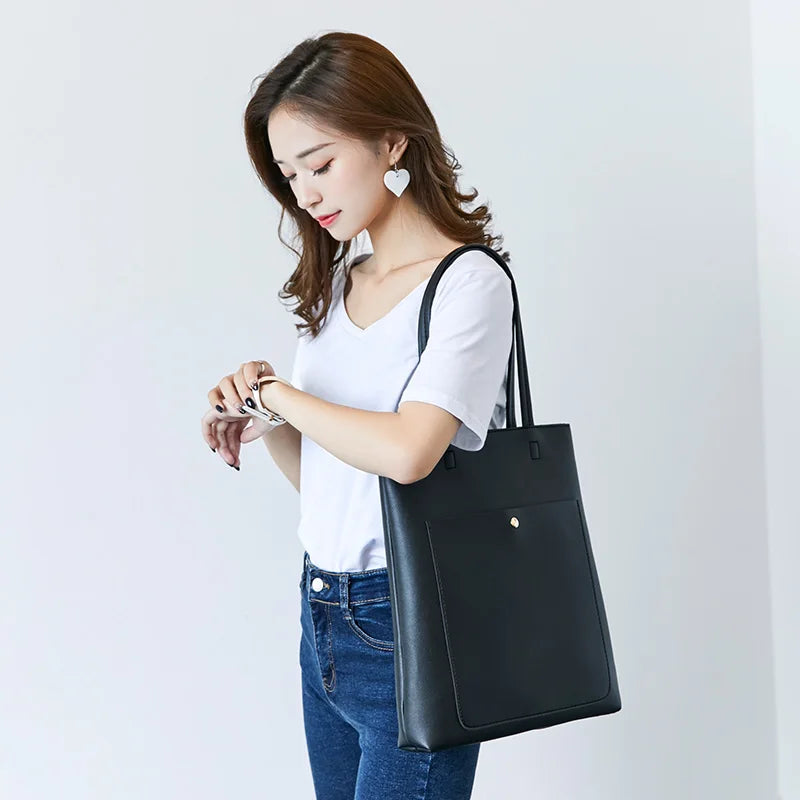 Soft Leather Women Shoulder Bag Handbag Bucket Female Handbags