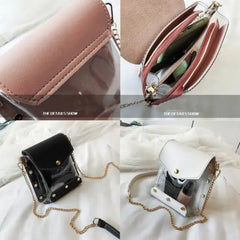 Women Transparent Handbag Beach Bag PU Jelly Purse Clutch Tote Ladies Handbags