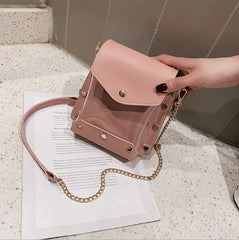 Women Transparent Handbag Beach Bag PU Jelly Purse Clutch Tote Ladies Handbags