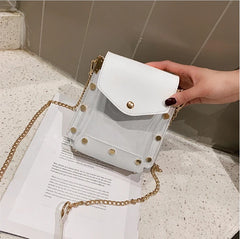 Women Transparent Handbag Beach Bag PU Jelly Purse Clutch Tote Ladies Handbags