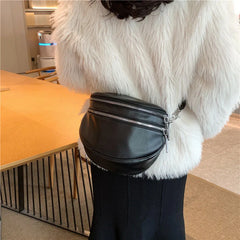Women Leather Waist Bag Fanny pack And Phone Pack Female Belt Bag