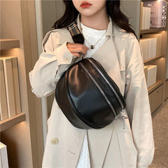 Women Leather Waist Bag Fanny pack And Phone Pack Female Belt Bag