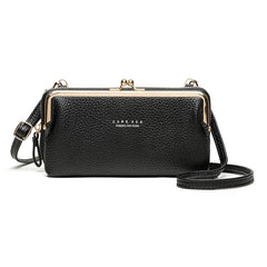 Women's Soft Leather Crossbody Bag Small Cell Phone Wallet Shoulder Messenger