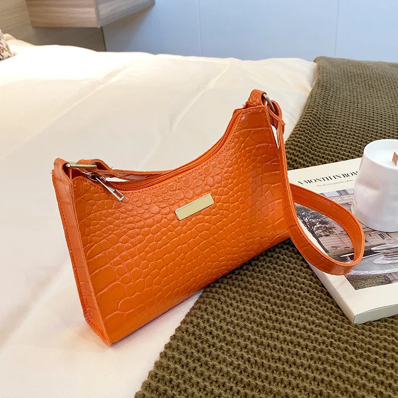 Crocodile Pattern Shoulder Bag Women's Handbag