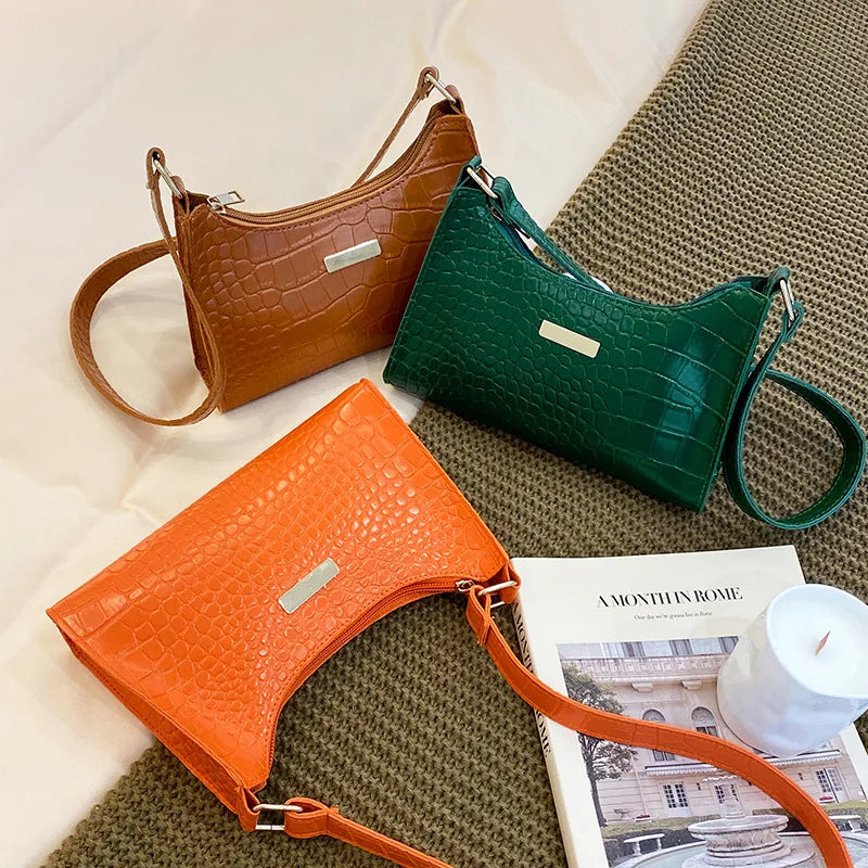 Crocodile Pattern Shoulder Bag Women's Handbag
