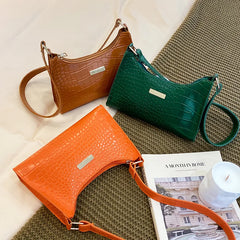 Crocodile Pattern Shoulder Bag Women's Handbag