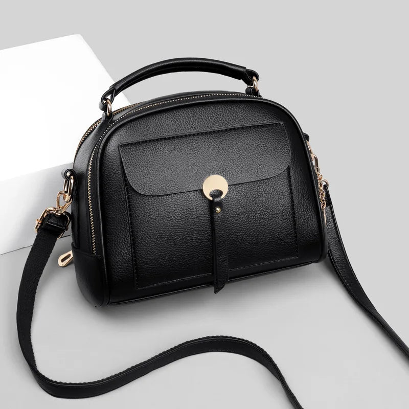High-Quality Women's Handbag, Small Round Shoulder Messenger Bag