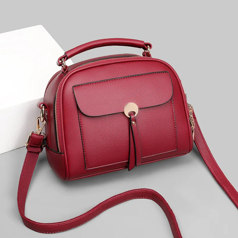 High-Quality Women's Handbag, Small Round Shoulder Messenger Bag