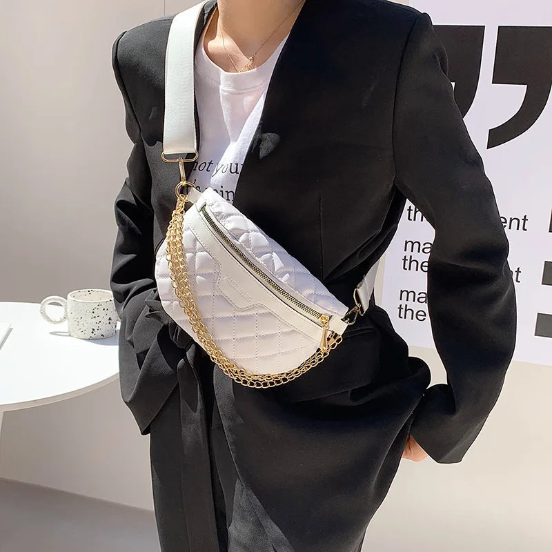 Women's Fanny Pack High Waist Bag Shoulder Crossbody Chest Bag