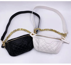 Women's Fanny Pack High Waist Bag Thick Chain Shoulder Crossbody Chest Bag