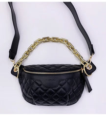 Women's Fanny Pack High Waist Bag Thick Chain Shoulder Crossbody Chest Bag