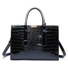 Crocodile Pattern Shoulder Bag PU Leather Crossbody Handbag