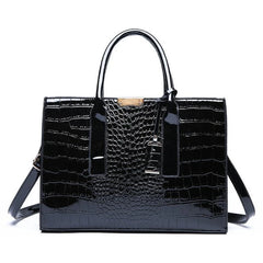 Crocodile Pattern Shoulder Bag PU Leather Crossbody Handbag