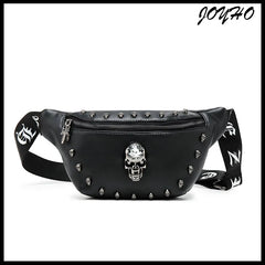 Skull Rock Waist Bag Fanny Pack Zipper Small Purse Phone Key Chest Bag