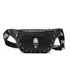 Skull Rock Waist Bag Fanny Pack Zipper Small Purse Phone Key Chest Bag