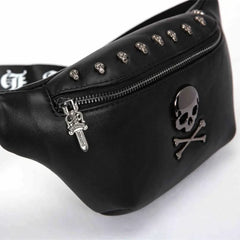 Men's Rock Skull Waist Bag Rivet Belt Fanny Pack