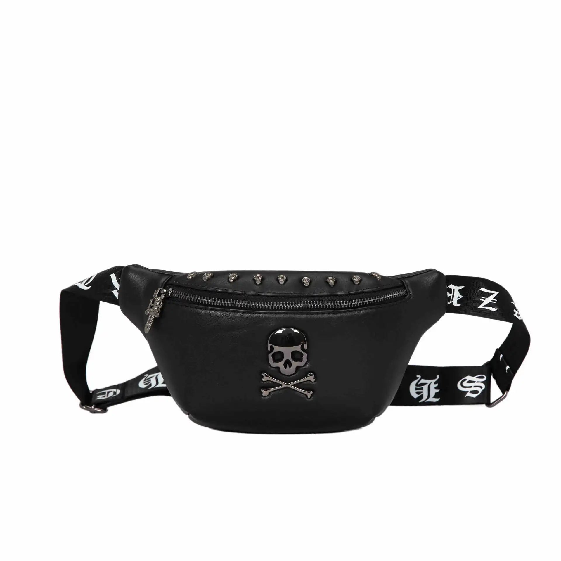 Men's Rock Skull Waist Bag Rivet Belt Fanny Pack