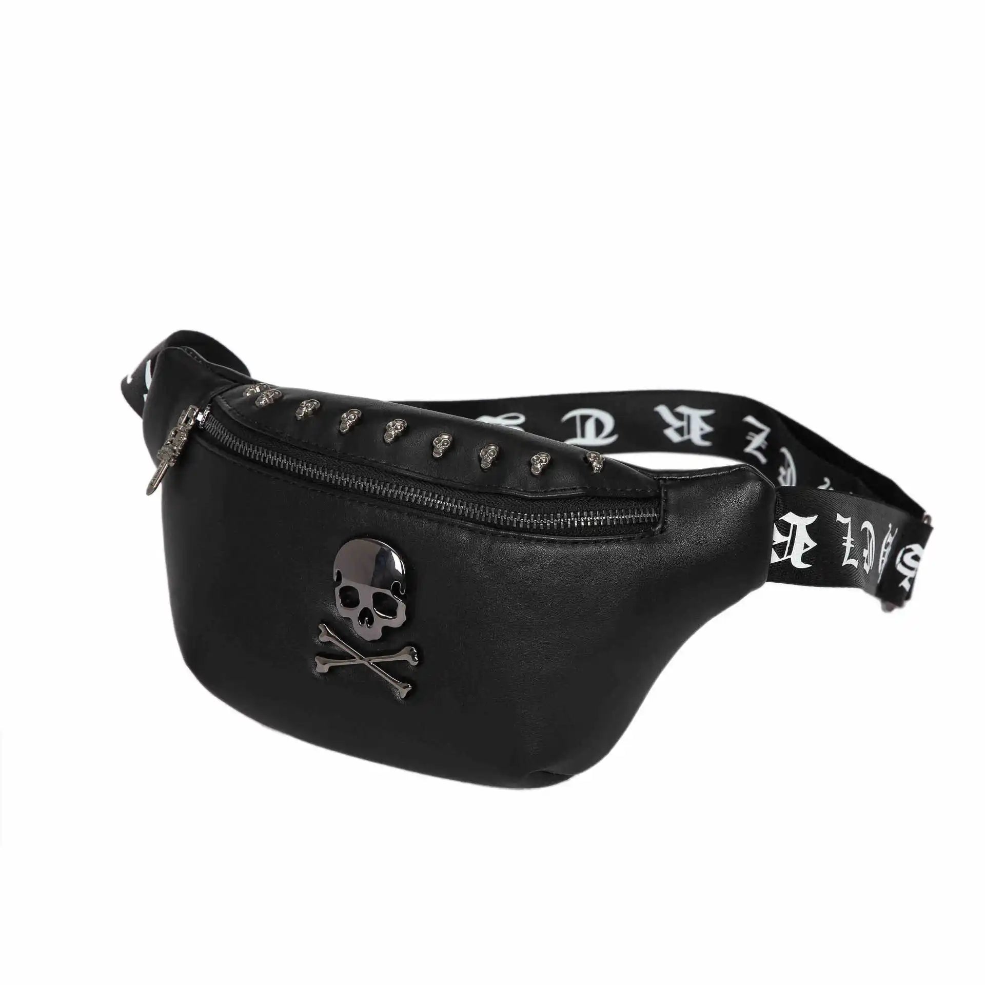 Men's Rock Skull Waist Bag Rivet Belt Fanny Pack