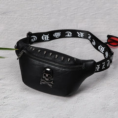 Men's Rock Skull Waist Bag Rivet Belt Fanny Pack