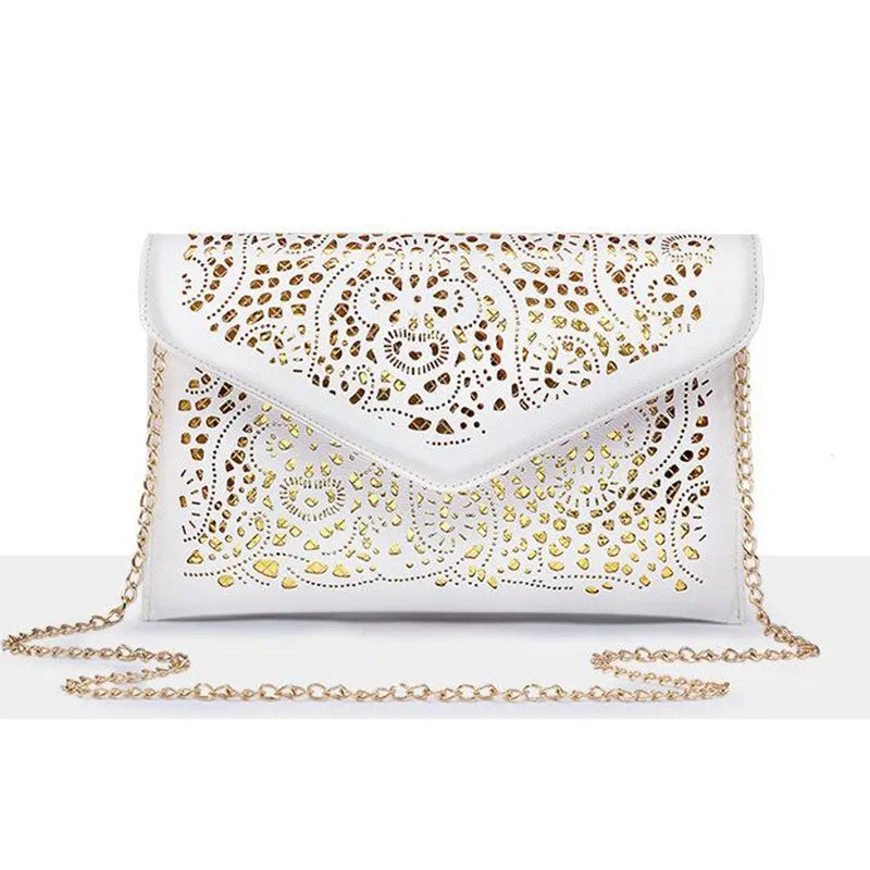 Vintage PU Leather Clutch Bags Women Messenger Bags