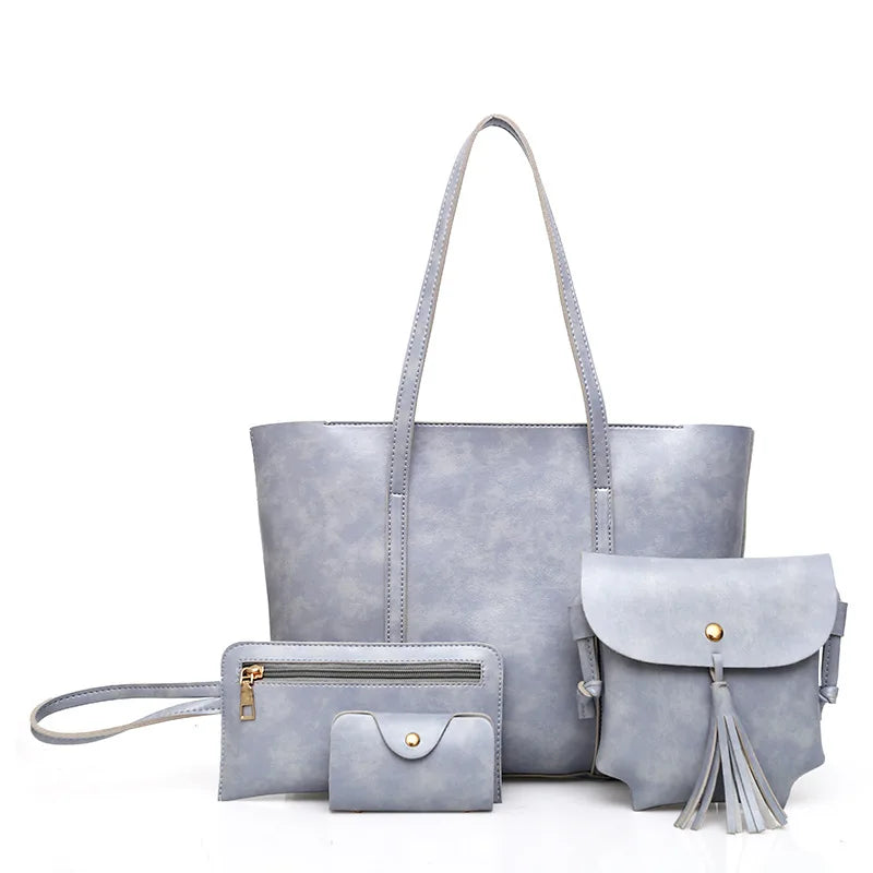 Luxy Crossbody Bags 4 pcs/set Small Leather Shoulder Bag Ladies Tote Bag