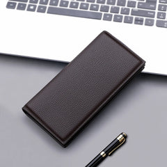 Lychee Pattern Long Wallet Large Capacity Multi-functional Money Pouch