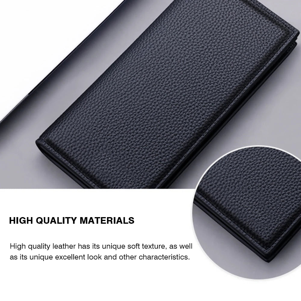 Lychee Pattern Long Wallet Large Capacity Multi-functional Money Pouch