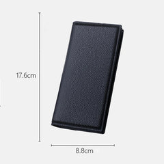 Lychee Pattern Long Wallet Large Capacity Multi-functional Money Pouch