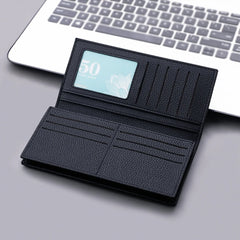 Lychee Pattern Long Wallet Large Capacity Multi-functional Money Pouch