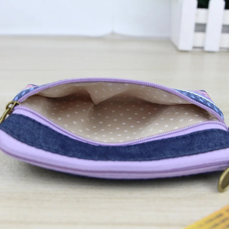National Style Personality Women Cloth Bag Double Zipper Bag