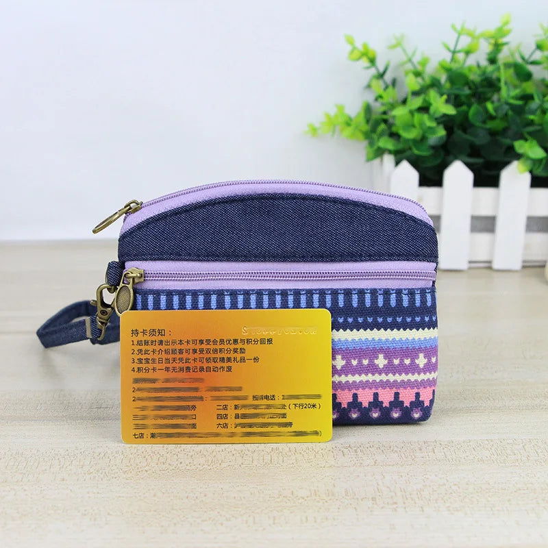 National Style Personality Women Cloth Bag Double Zipper Bag