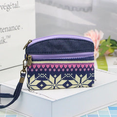 National Style Personality Women Cloth Bag Double Zipper Bag