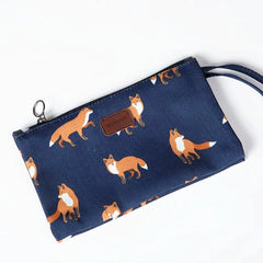 Cartoon Women Bag Handbag Fox Bird Printing Clutch Bag