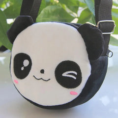 Animal Cat Panda Frog Zipper Small Child Messenger Bag for Children Women